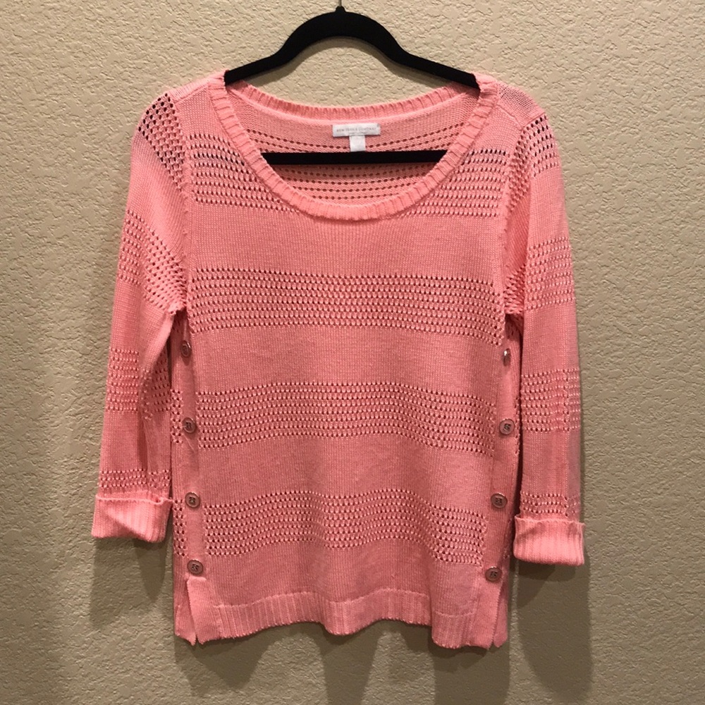 NY&Co pink button sweater